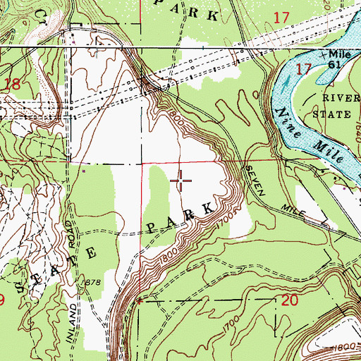 Topographic Map of Riverside State Park, WA