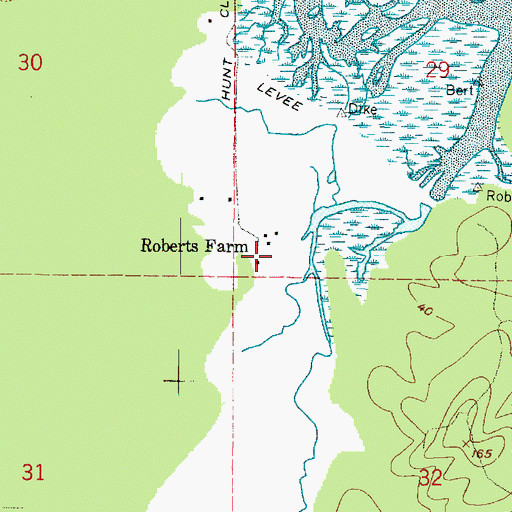 Topographic Map of Roberts Farm, WA
