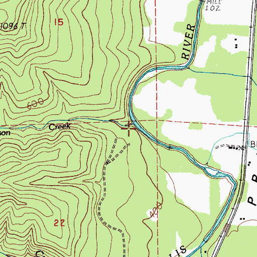 Topographic Map of Robinson Creek, WA