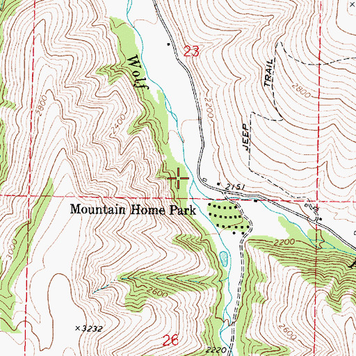 Topographic Map of Robinson Fork, WA