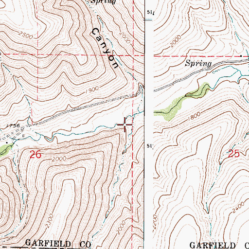 Topographic Map of Robinson Gulch, WA