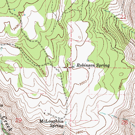 Topographic Map of Robinson Spring, WA