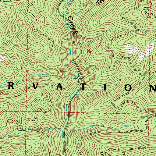 Topographic Map of Rock Creek, WA