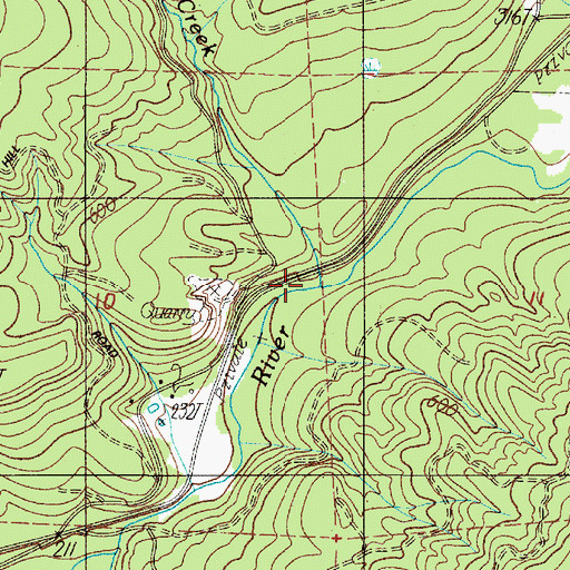 Topographic Map of Rock Creek, WA