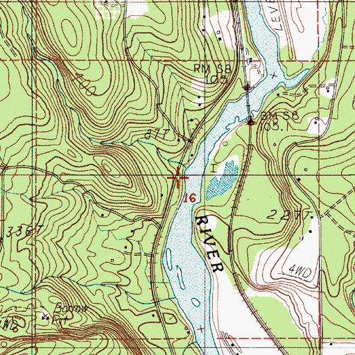 Topographic Map of Rock Creek, WA