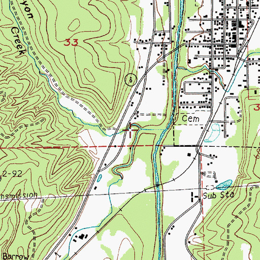 Topographic Map of Rock Creek, WA