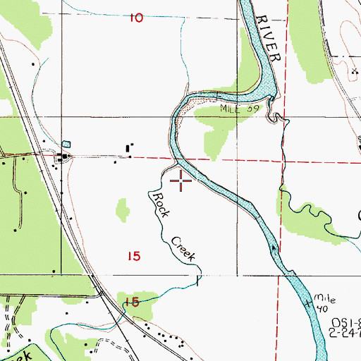 Topographic Map of Rock Creek, WA