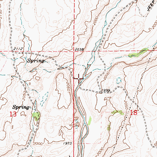 Topographic Map of Rock Creek, WA