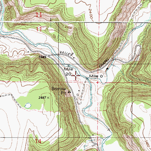 Topographic Map of Rock Creek, WA