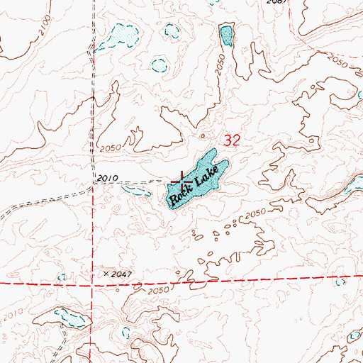 Topographic Map of Rock Lake, WA