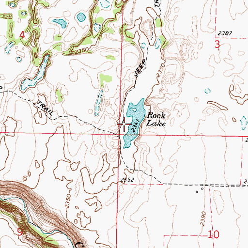 Topographic Map of Rock Lake, WA