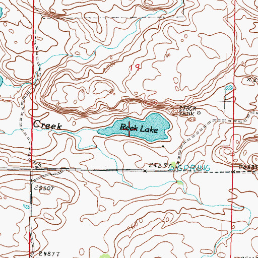 Topographic Map of Rock Lake, WA