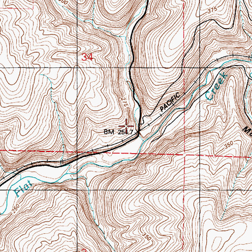 Topographic Map of Rock Spring Gulch, WA