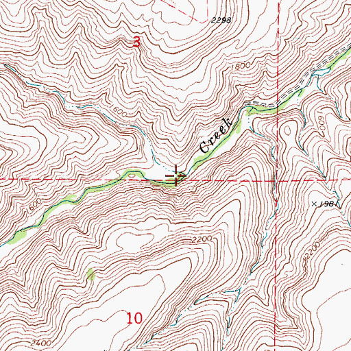 Topographic Map of Rockpile Creek, WA