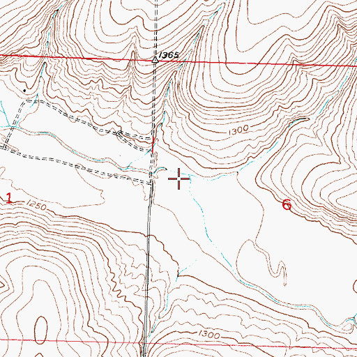 Topographic Map of Rocky Branch Coulee, WA