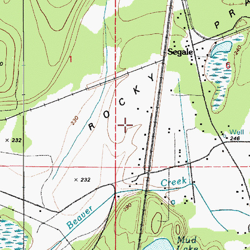 Topographic Map of Rocky Prairie, WA