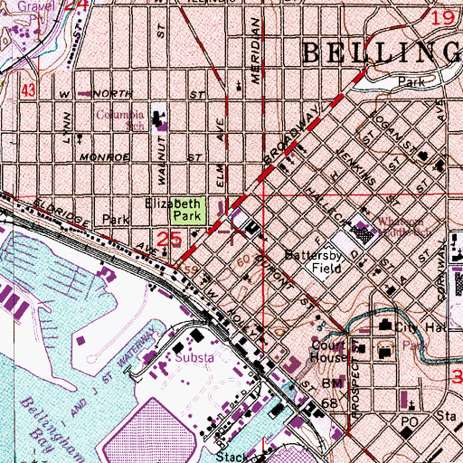 Topographic Map of Roeder School, WA