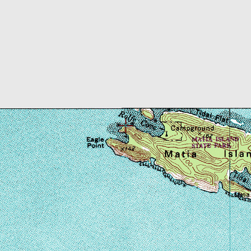 Topographic Map of Rolfe Cape, WA
