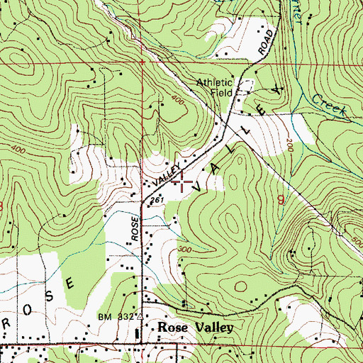 Topographic Map of Rose Valley, WA