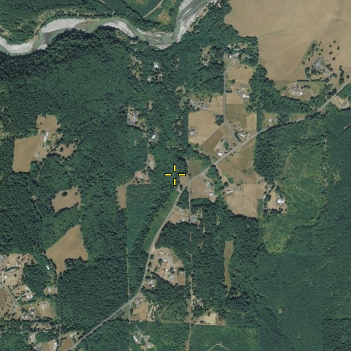 Aerial/Satellite Image of Rosin Cemetery, WA