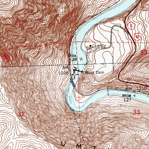 Topographic Map of Ross Dam, WA