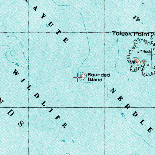 Topographic Map of Rounded Island, WA