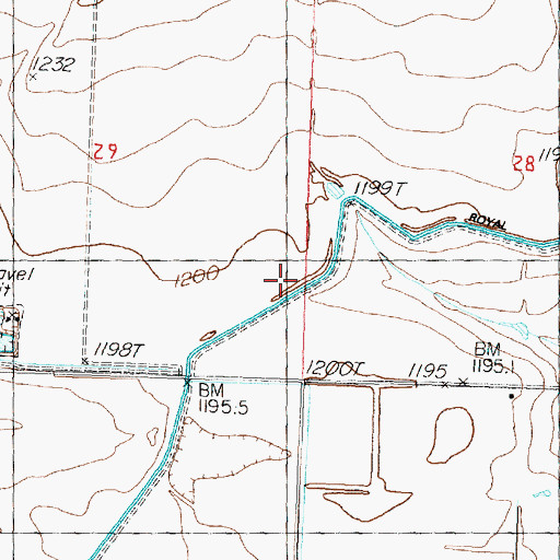 Topographic Map of Royal Branch Canal, WA