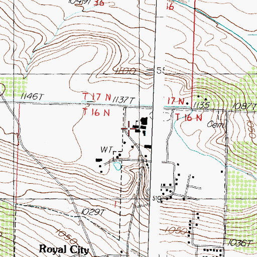 Topographic Map of Royal High School, WA