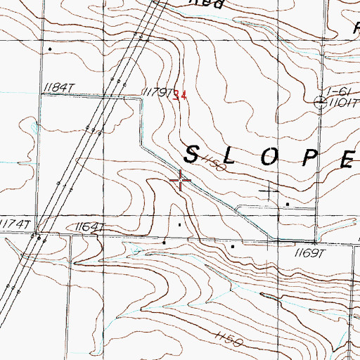 Topographic Map of Royal Slope, WA