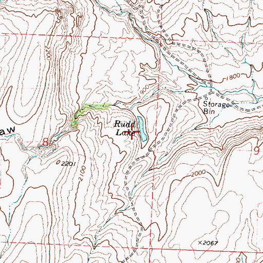 Topographic Map of Rudd Lake, WA