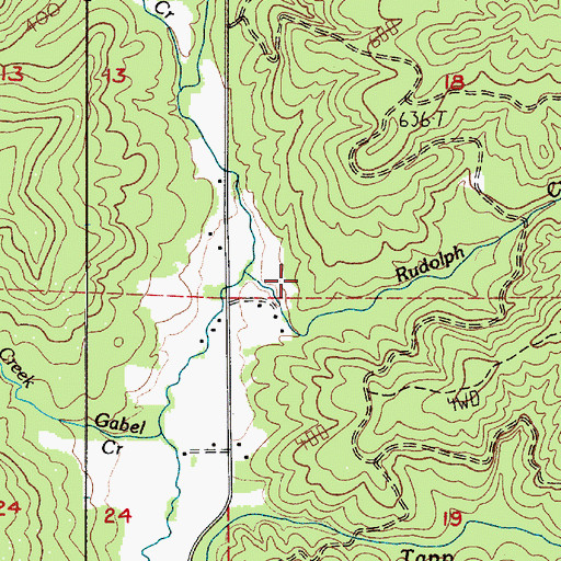 Topographic Map of Rudolph Creek, WA