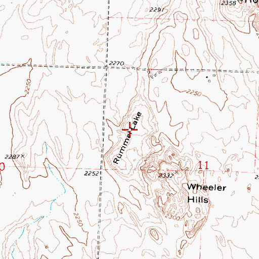 Topographic Map of Rummel Lake, WA