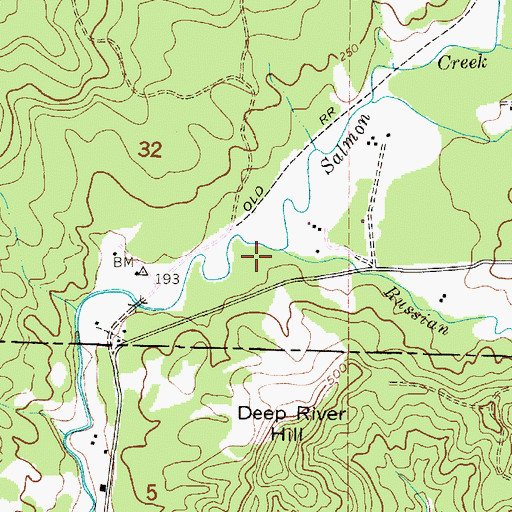 Topographic Map of Russian Creek, WA