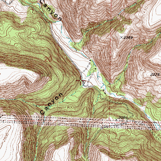 Topographic Map of Saben Canyon, WA