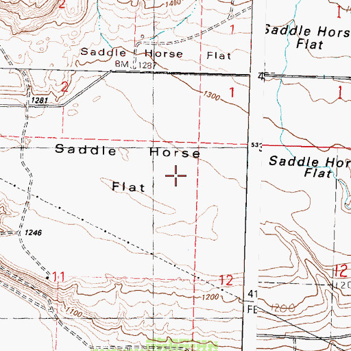 Topographic Map of Saddle Horse Flat, WA