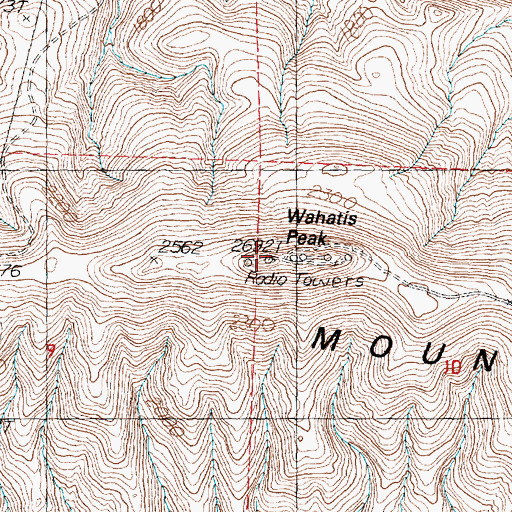 Topographic Map of Saddle Mountains, WA