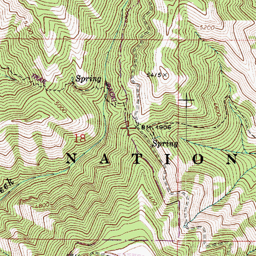 Topographic Map of Saddle Springs Guard Station, WA