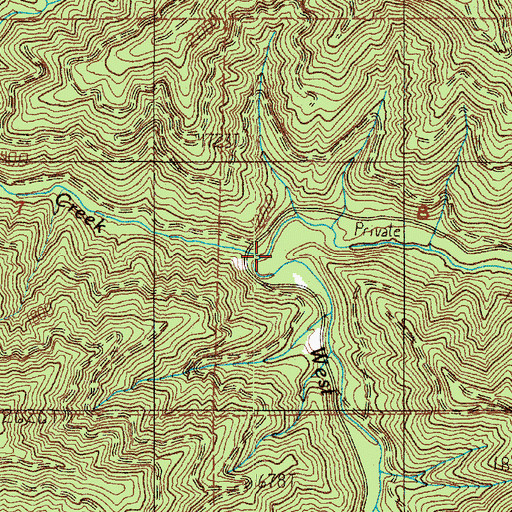 Topographic Map of Sage Creek, WA