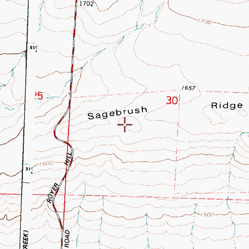 Topographic Map of Sagebrush Ridge, WA