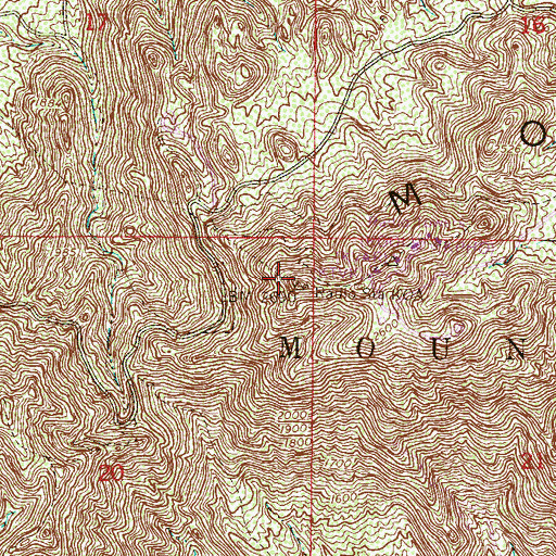 Topographic Map of Mount Suappoa, AZ