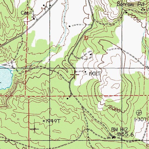 Topographic Map of Saint Augustine School, WA
