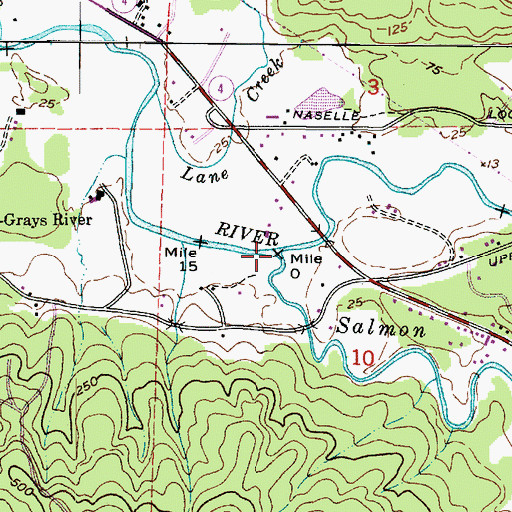 Topographic Map of Salmon Creek, WA