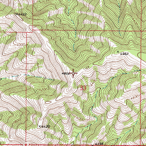 Topographic Map of Salter Trail, WA