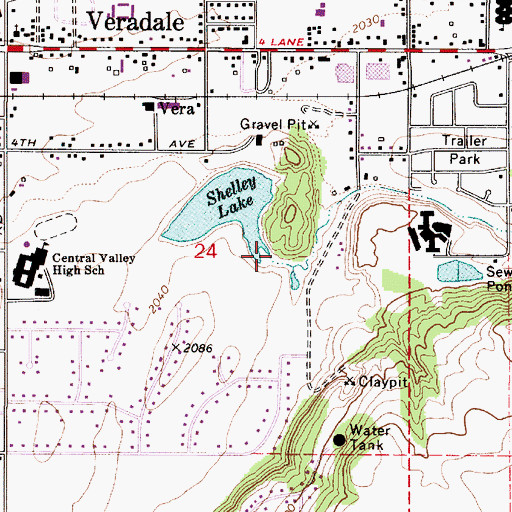 Topographic Map of Saltese Creek, WA