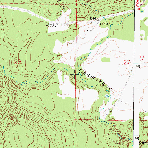 Topographic Map of Sams Creek, WA