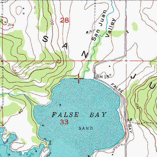 Topographic Map of San Juan Valley, WA