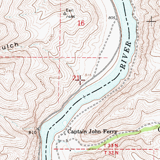 Topographic Map of Sandal Gulch, WA