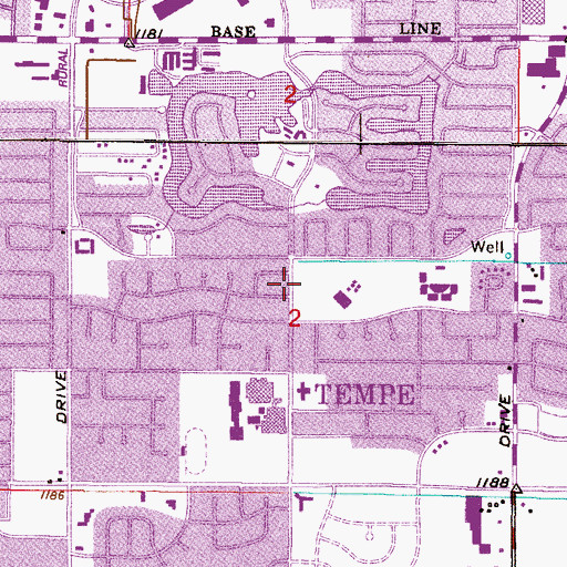 Topographic Map of Sudder Park, AZ