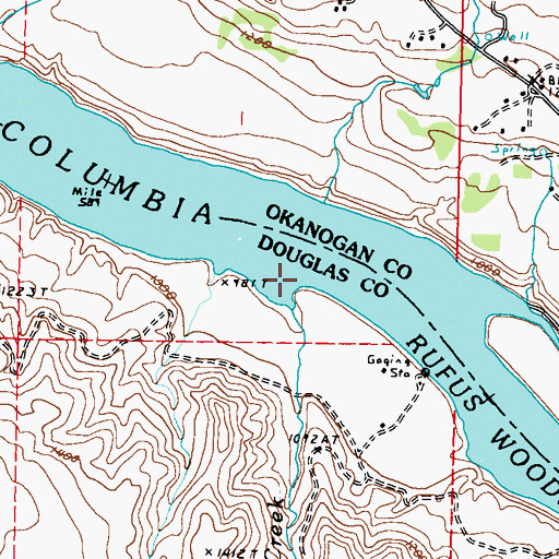 Topographic Map of Sanderson Creek, WA