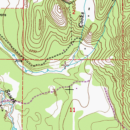 Topographic Map of Sandwich Creek, WA